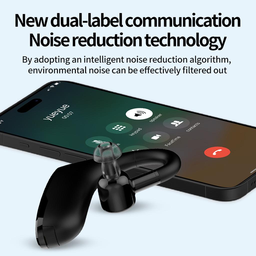 Smart Ear-Hook Rechargeable Bluetooth Hearing Booster Earphone Noise Reduction Sound Amplifier Listening Device For Elderly Gift