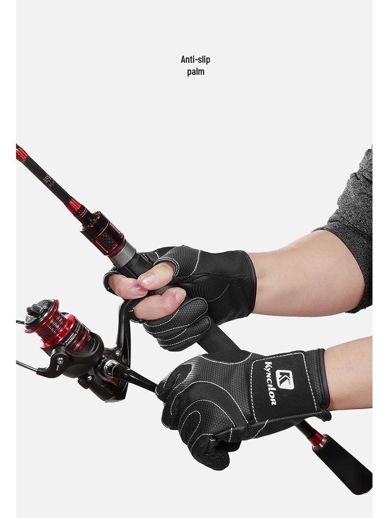 Outdoor Non-Slip Wear-Resistant Three-Finger Fishing Gloves - Unisex Sports & Cycling