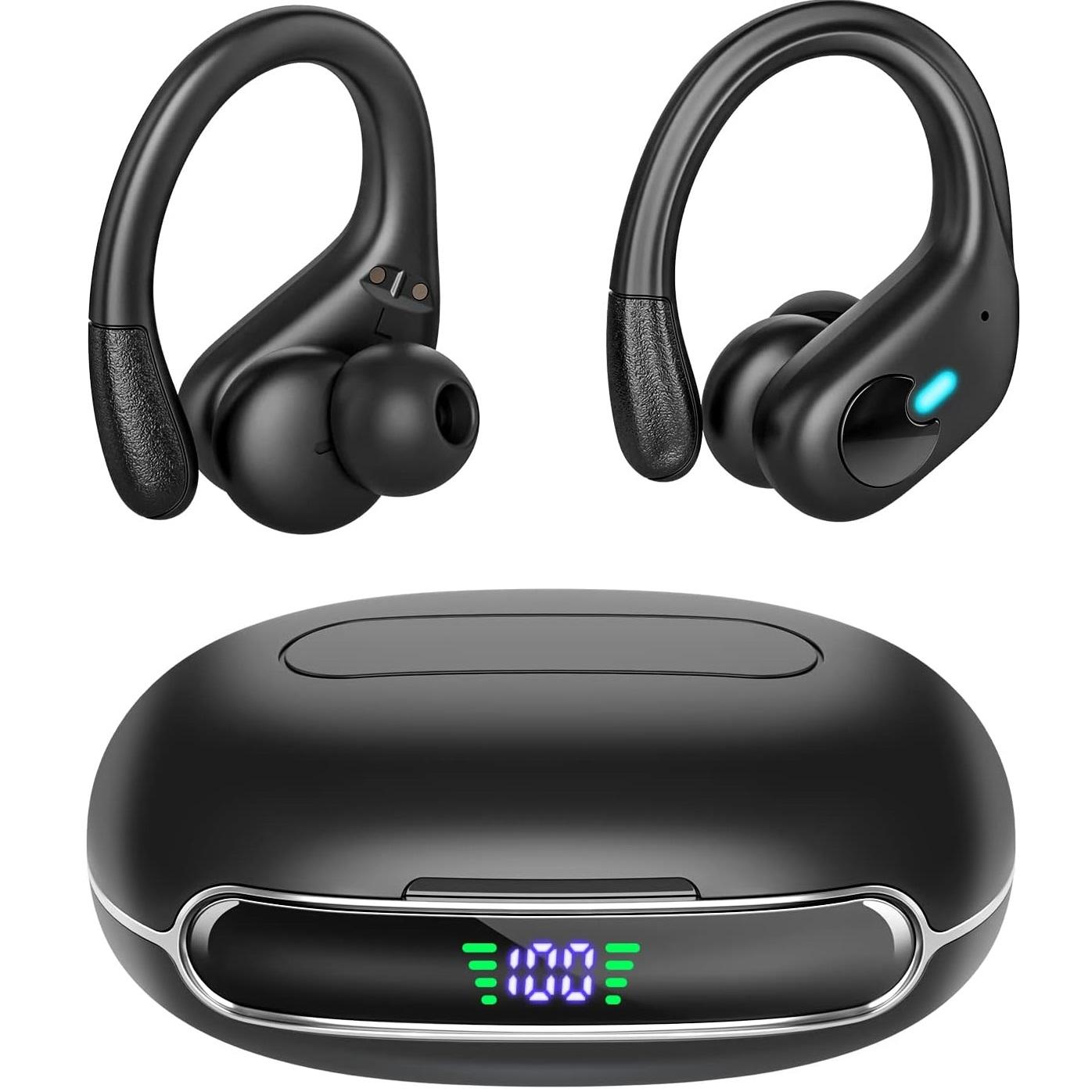 

Wireless Earbuds, Bluetooth 5.4 Headphones Sport, Bluetooth Earbuds with ENC Noise Canceling Mic, Bass Stereo Wireless Earphone чорний