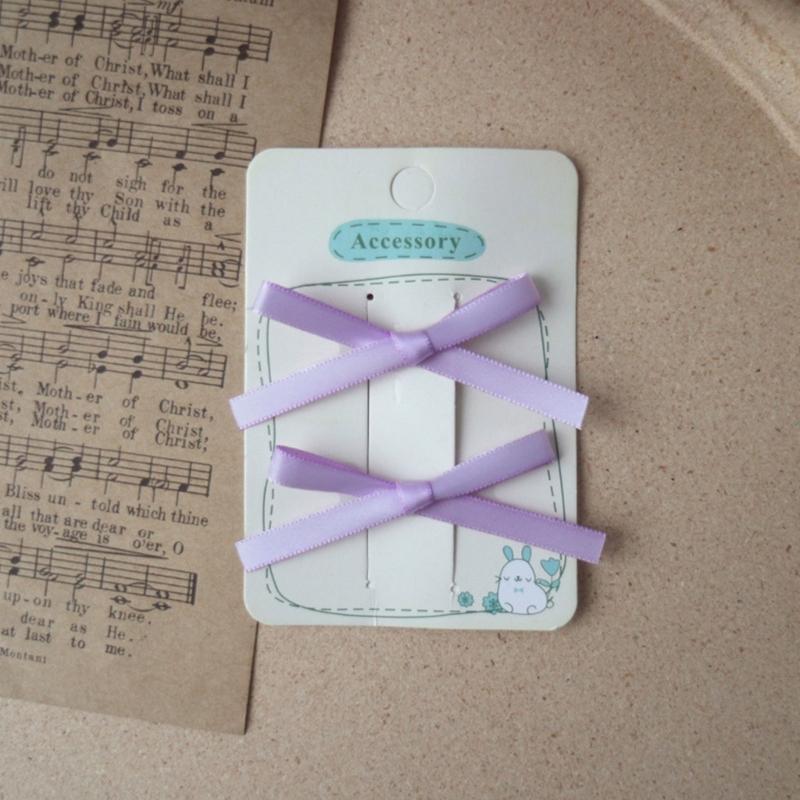 Bowknot Hair Clip Female Girls Hair Pins Mini Grab Clips with Ribbon Design Hair Accessories for Daily Wear and Parties