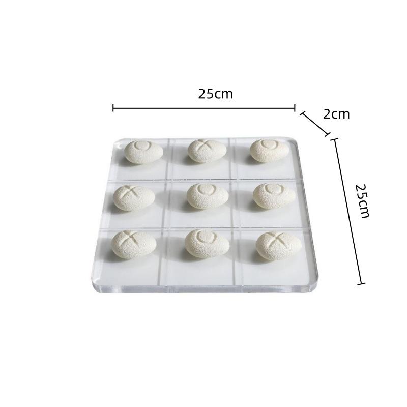 

Transparent Acrylic Chessboard Resin Pebble Chess Pieces Geometric Square Checkerboard Chess Home Decoration Accessories