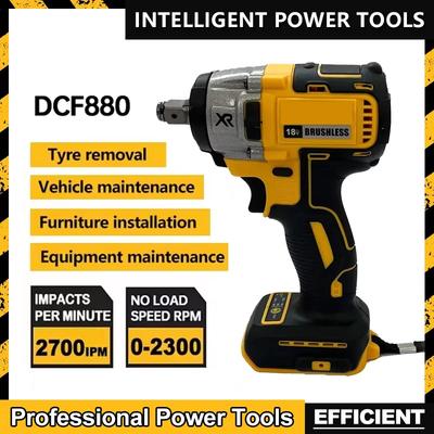 Pasuje na Dewalt DCF880 3300 ot./min Bezkomutátorový rázový utahovák Vysoký točivý moment Akumulátorový elektrický utahovák Nástroj pro opravu pneumatik Nabíjecí elektrické nářadí