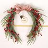Horseshoe Christmas Wreath with Berries & Bells