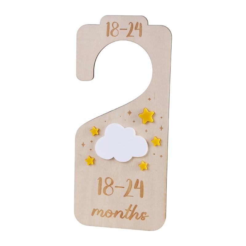 Set of 7 Wood Baby Wardrobe Closet Dividers Nursery Clothing Organizers Infant Clothes Size Organization Partition