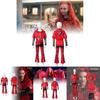 Enchanting Descendants Four Red Queen Cosplay Costume Set For Kids In Vibrant Colors