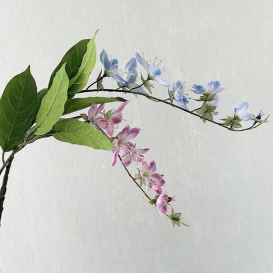 Artificial Jasmine Flowers Realistic Faux Silk Flower Bouquet with Long Stem for Shop Garden Office Home Wedding Party