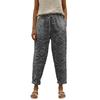 Women's Fashionable Floral Print Drawstring Pocket Elastic Waist Casual Pants
