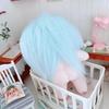 Niannyyhouse 20cm Plush Doll Light Blue Hair Black Hair Normal Body Cotton Toy with Skeleton