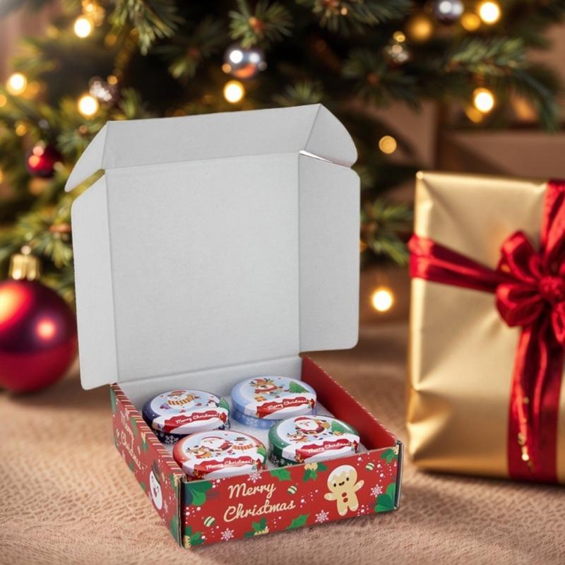 Holiday Scented Candle Long Burning 8 Hour Christmas Decoration Gift In Gift Box Natural Aromatherapies Candle