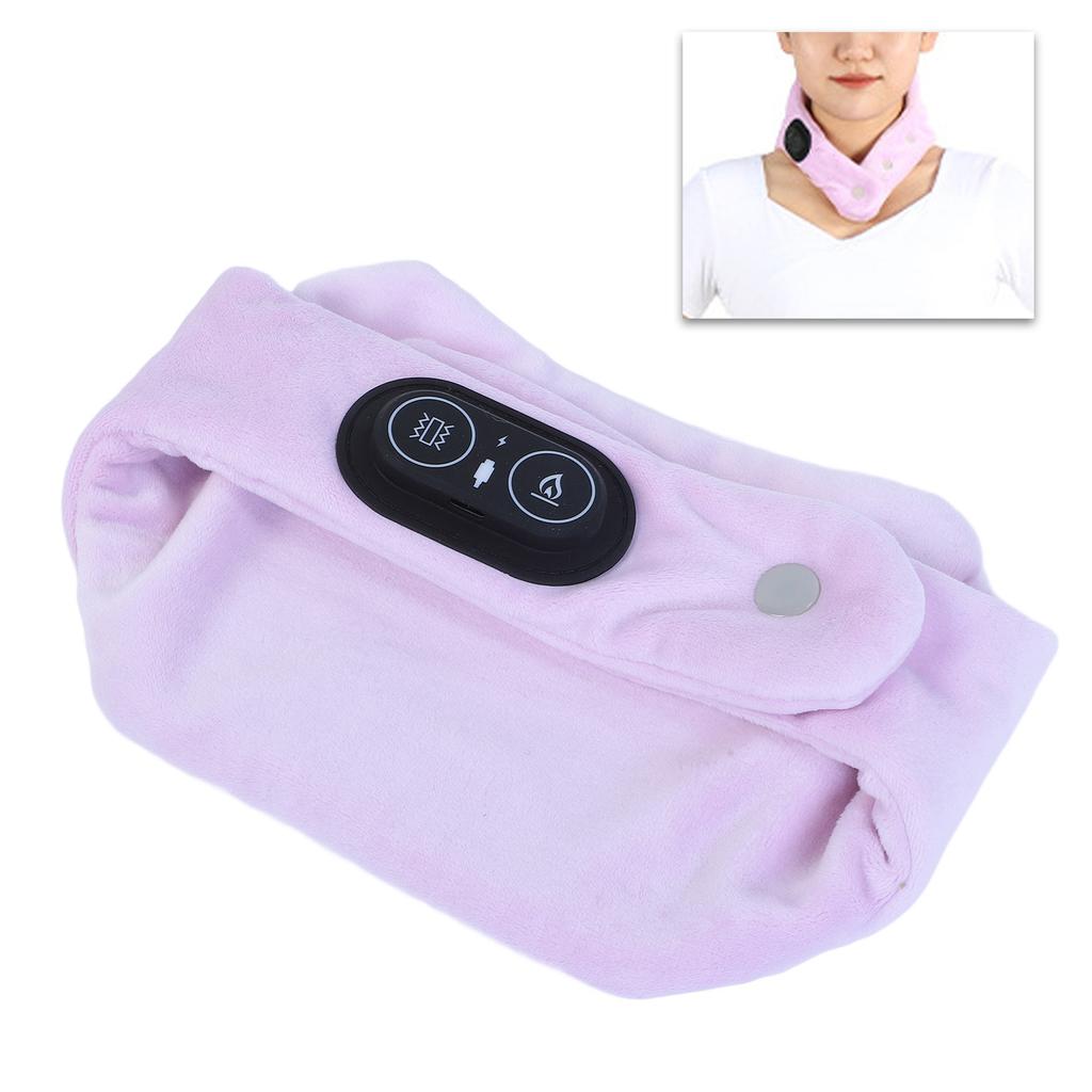 Electric Hted Neck Wrap 3 Levels Temperature Control Vibrating     Carbon   Neck Protector USB Powered