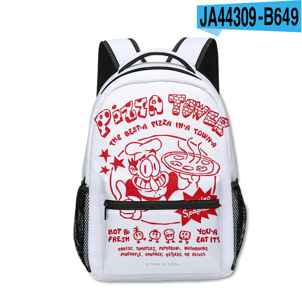 Kpop Jugendliche Schultaschen Unisex Pizzaturm Pfeffermann Reisetaschen 3D-Druck Oxford Wasserdicht Notizbuch Schulterrucksäcke