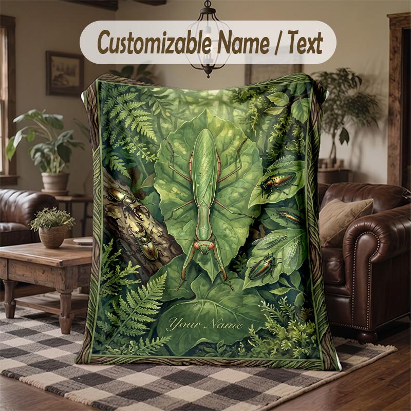 Mandala Theme Throw Blanket Custom Name Text Personalized Blanket Soft Cozy Blanket for Home Sofa Bed