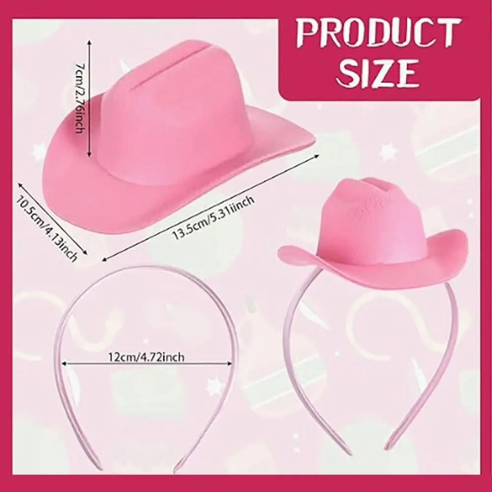 Headdress Cowboy Hat Headband Hair Accessories Headwear Cowgirl Hat Hair Hoop Styling Tools Party Headgear Festival Hairband