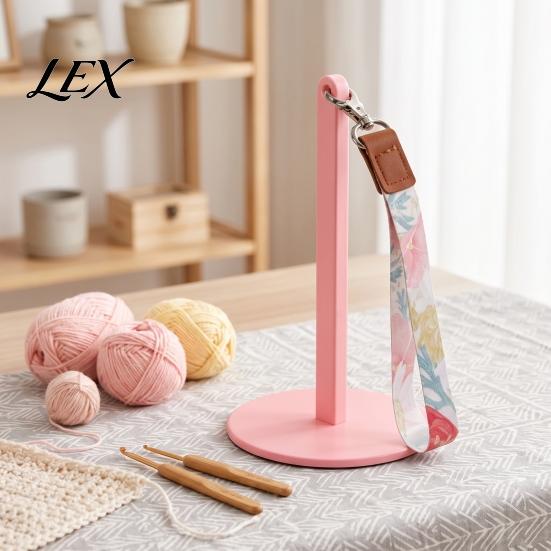 Wrist Yarn Stand Portable Holder, Ball Dispenser for Crocheting, Knitting, Storage Spinner with Strap, Gift Crochet Lovers Home Knitting Tools