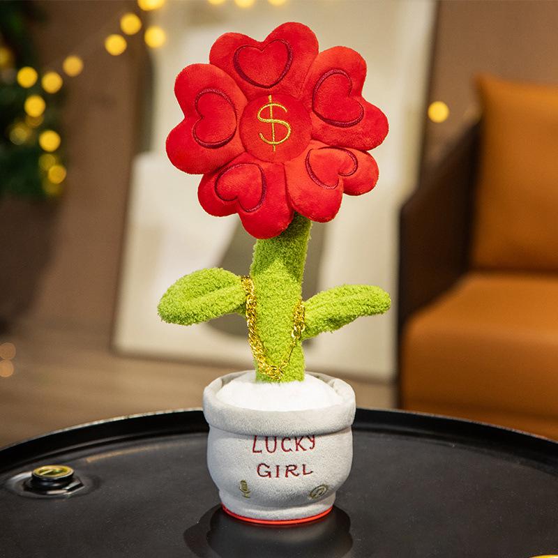 

Юцяньхуа Танцующая и Поющая Электрическая Плюшевая Игрушка со Светящимися Элементами 40cm, 0.21kg красный