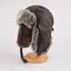 Women Men Leather Winter Trapper Hat Ear Protection Faux Fur Lined Ski Ushanka Windproof Thicken Warm Snow Cap With Ear Flap