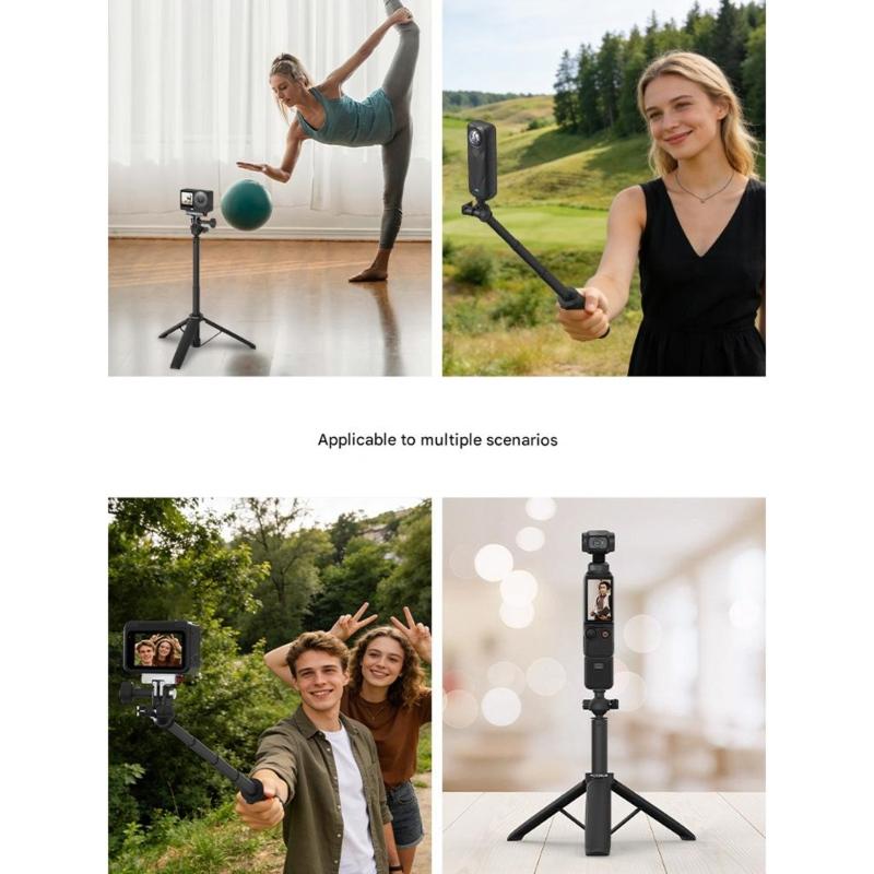 Portable Action Camera Extension Poles Tripod Stand For Sports Camera Stable Base And Flexible Viewing Positions