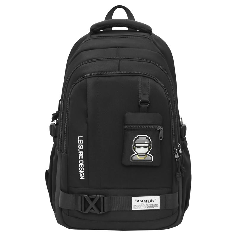 Junior High School Student Schoolbag Men's Large Capacity Lightweight and Durable Backpack with Coin Purse