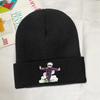 Satoru Gojo Will Kill You Jujutsu Kaisen Strickmütze Damen Unisex Mützen Wintermützen Polyester Anime Manga Häkelmelonenmütze