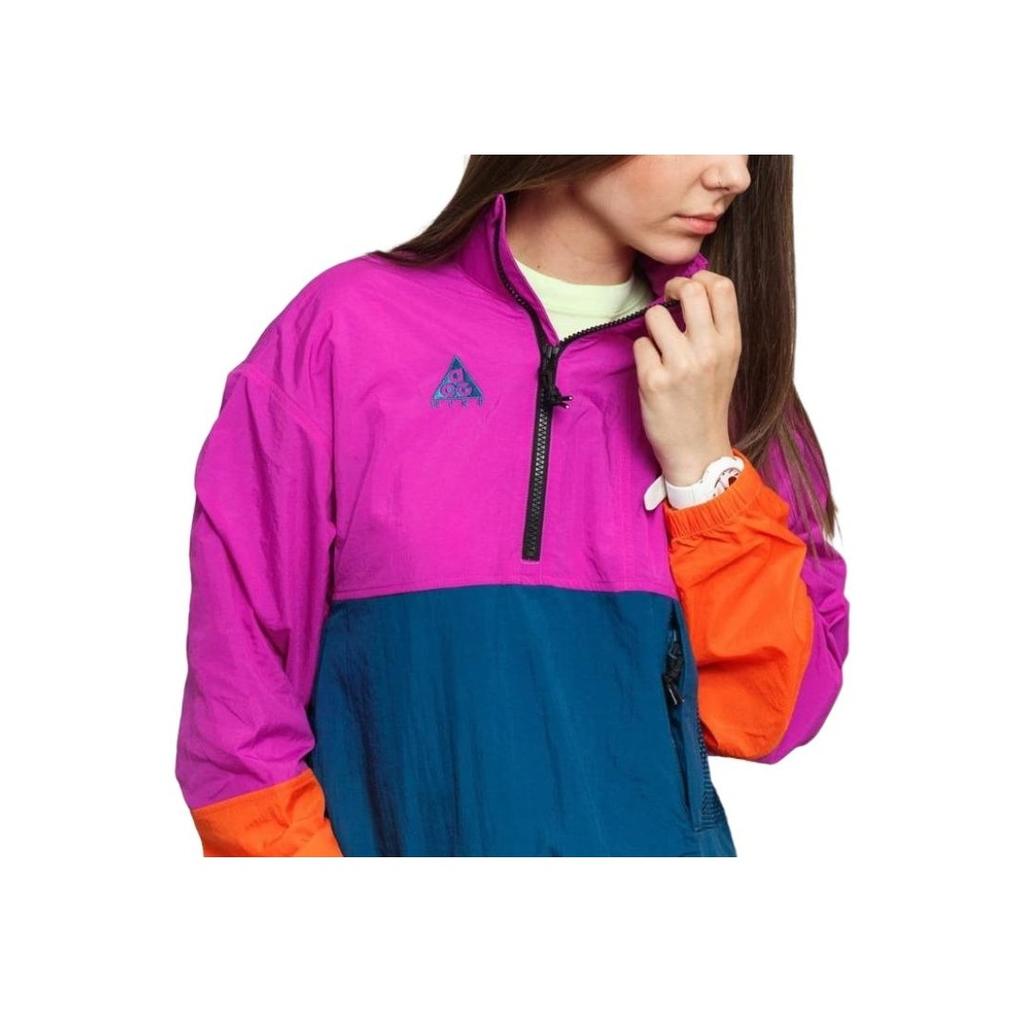 Nike ACG Logo Print Half-Zip Langarmjacke Damen Jacken Lila BQ7292-551