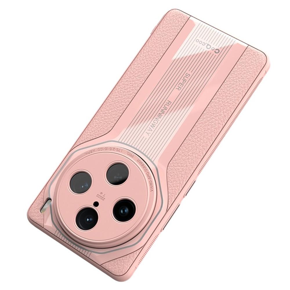 

Q.COO Super Running Series Для vivo X100 Pro 5G Ударостійкий Чохол Шкіра+Акрил+ТПУ Чохол для Мобільного Телефону Pink