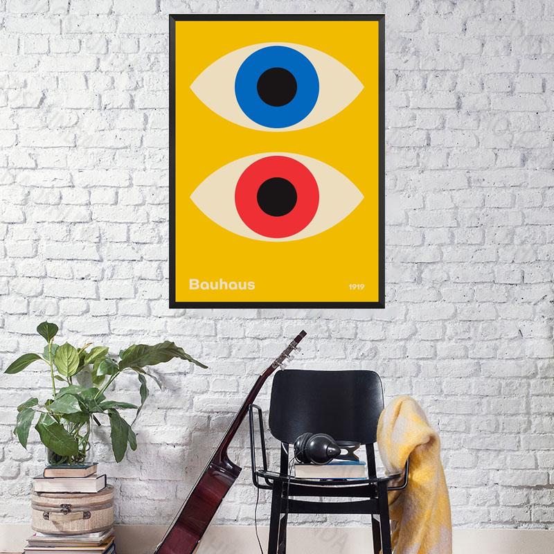 Cheap Modern Artwork Painting Bauhaus Modern Mid Century Oil Painting