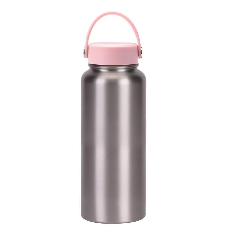 1L Stainless Steel Vacuum Insulated Water Bottle With Wide Mouth Portable Outdoor Sports Travel