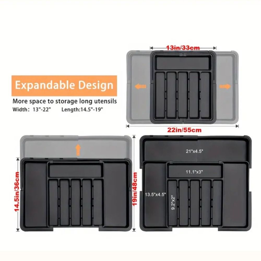Scalable Kitchen Drawer Organizer Movable Partition Expandable Utensil Tray  Home