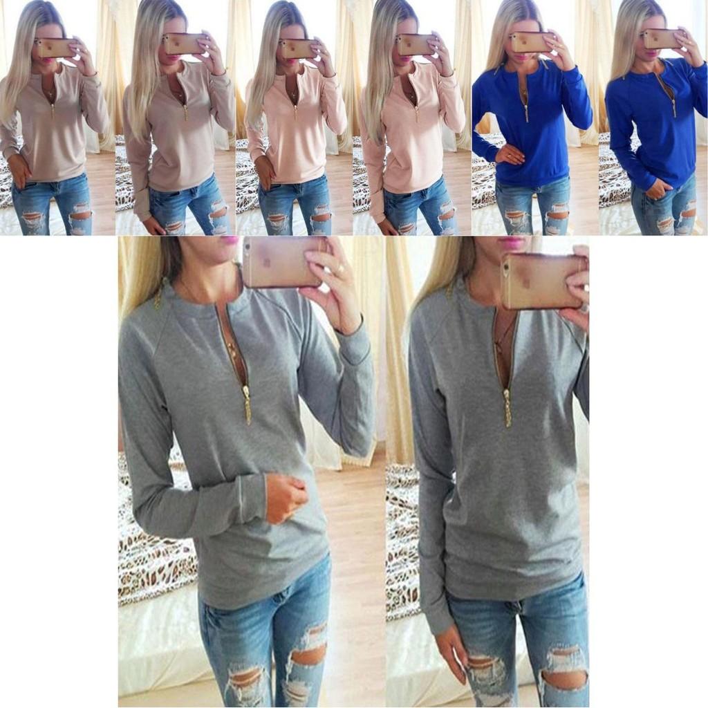 Elegant Women V Neck Casual Sweatshirt With Long Sleeves And Timeless Style