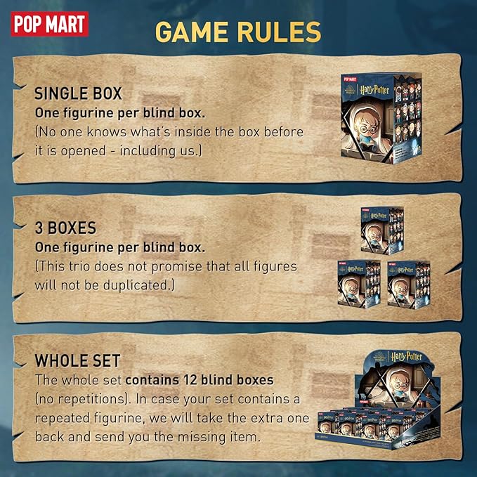 POP MART Harry Potter and The Prisoner of Azkaban Blind Box Figures,Collectible Toy Set for Desk Accessories, 1 PC Blind Box