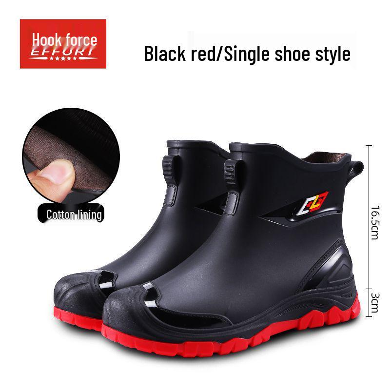 

Мужские водонепроницаемые дождевые ботинки на флисовой подкладке с нескользящей подошвой и шнурком для использования на открытом воздухе и на кухне Size 41