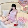 Pajamas Women's Spring and Summer Modal Pure Desire Lace with Chest Pad Pure Desire Inner Suspender Shorts Loungewear Set