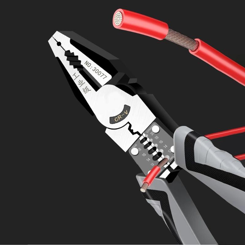 Versatile Electrician Plier Side Scissor Long Nose Pliers Side Scissor Long Nose Wire Scissor Perfect for Various Projec
