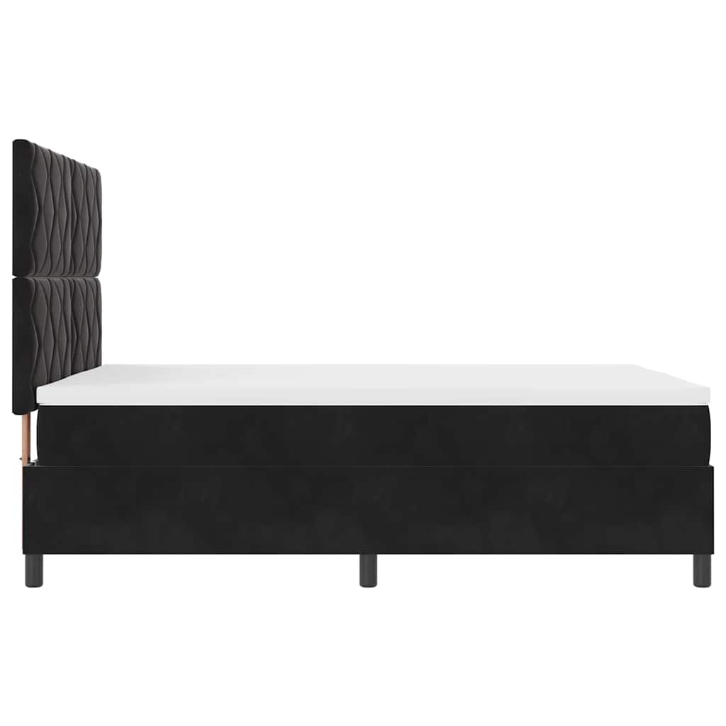 Boxspring Bed with Headboard Black 160 X 200 Cm Velvet