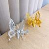 Trend Elegant Metal Hollow Gold Butterfly Hairpin Female Girl Accessories Ornament Trembling Side Clip Moving Zircon Gift