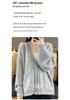 Stylish Women's V-Neck Wool Cardigan - Autumn/Winter Knitwear Sweater