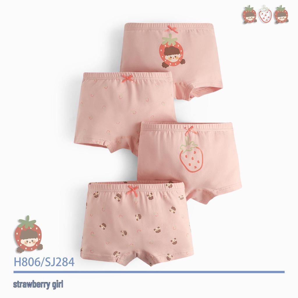 Children's Cotton Antibacterial Safety Underpants for Girls - Ideal for Elementary and Middle School Students