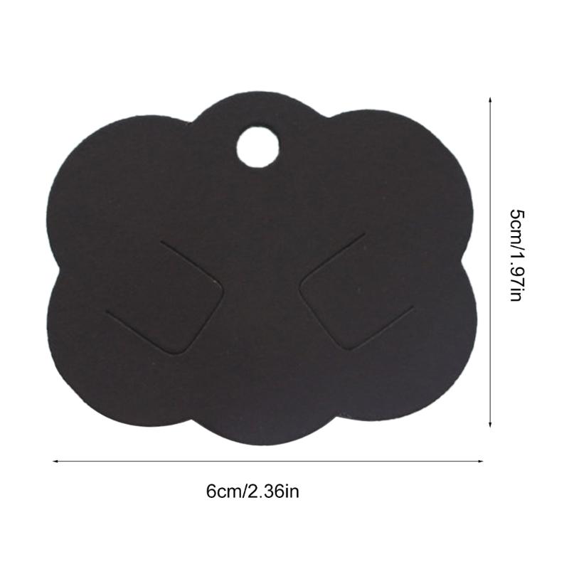 Set of 100 Jewelry Display Cards Hair Clip Cards Necklaces Cards Paper Texture Convenient Jewelry Cards for Displaying