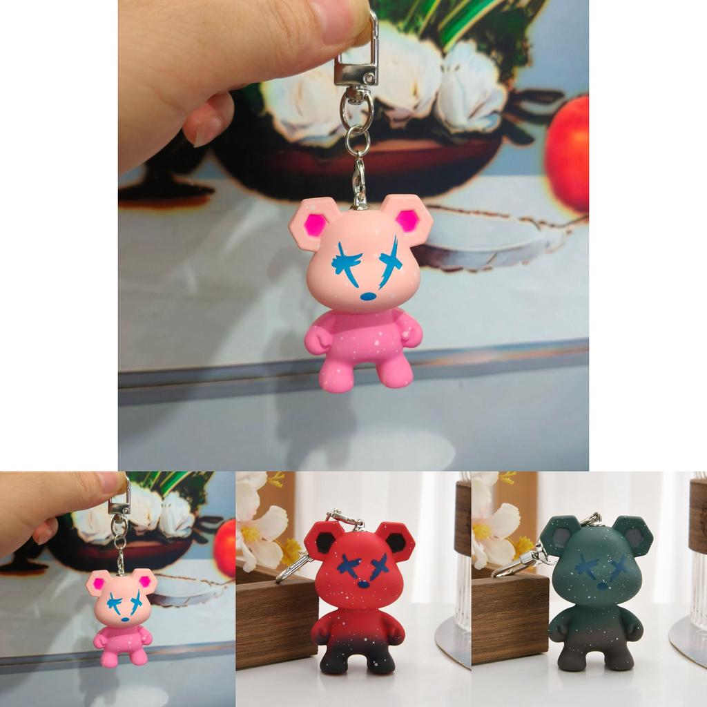 Acrylic Starry Bear Chameleon Keychain With Color Change Effect For Gifts And Travel