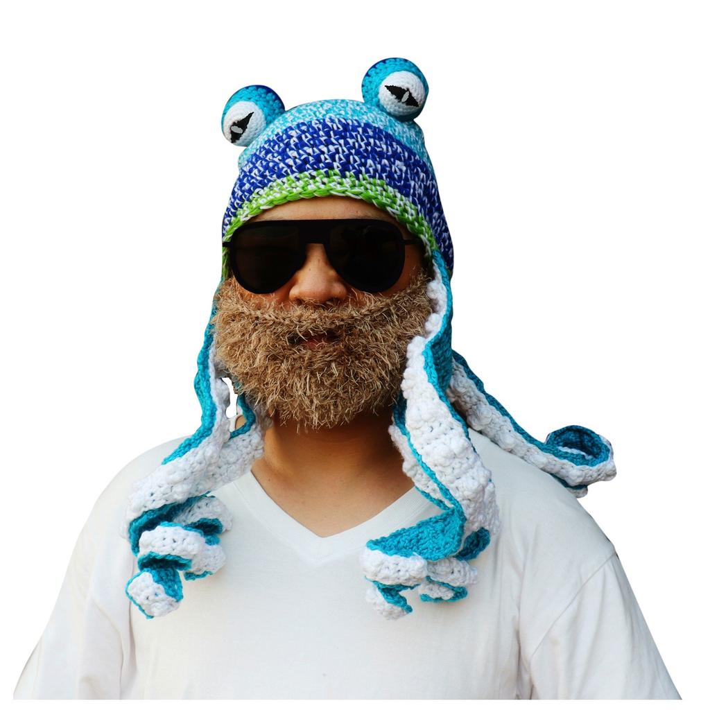 Party Tricky Funny Headgear Crochet Woolen Color Blocking Hat