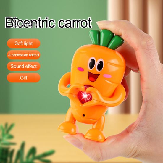 Liebesgeste, Karottenspielzeug, Drücken, Aufleuchten, „Ich liebe dich“, sprechendes Karottenspielzeug, bewegliche Liebesherzhand, pädagogisches Rettichspielzeug, Schlüsselanhänger, Anhänger, Valentinstag