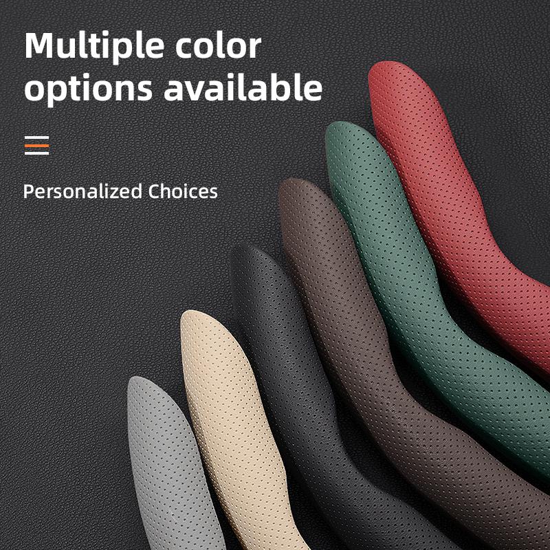 Breathable Leather Steering Wheel Cover with Segmented Quick-Release Design, Non-Slip and Durable, Suitable for Byd Song Atto 3 Dolphin Seagull Seal