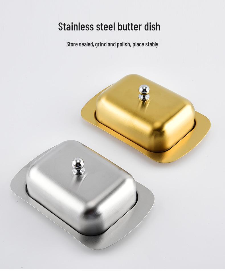 European Style Stainless Steel Butter and Cheese Box for Western Cuisine