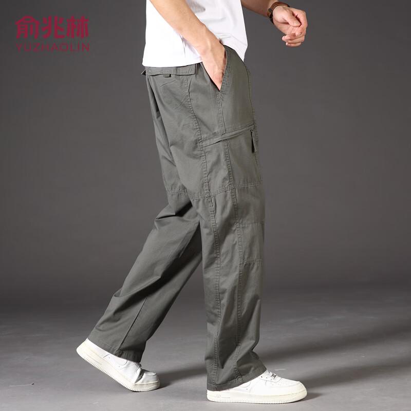 YUZHAOLIN Men s Multi-Pocket Loose Cargo Pants XL