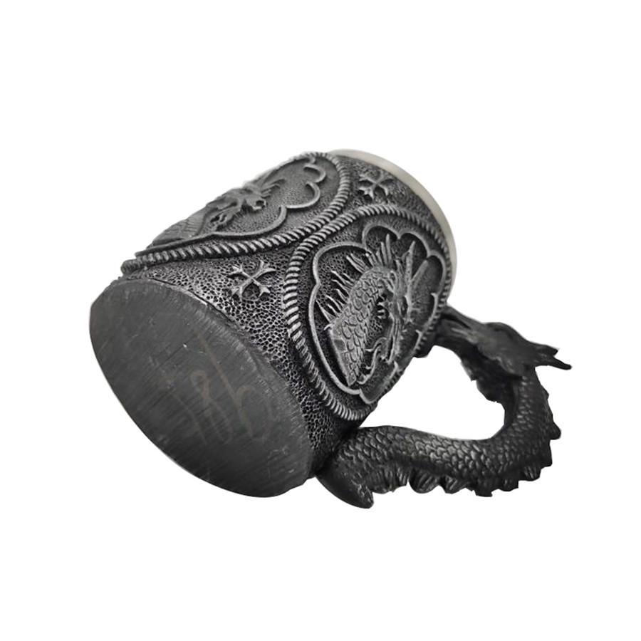 Cana 3D Craniu din Oțel Inoxidabil - Cană Creativă Cadou cu Cap de Fantomă din Rășină pentru Halloween