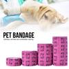 4 Stück Haustier Medizinischer Verband Erste Hilfe Selbstklebend Atmungsaktives Tape Hunde Verletzung Elastische Körperwickel rosarot Katze
