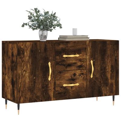 Sideboard Smoked Oak 100x36x60 Cm Wood Based Material