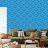 Wallpaper Geometric Rhombuses Blue and Azure, Blue Background 50x1000