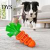 Safe Dog Chew Toy Squeaky Toys for Aggressive Chewers, Latex Carrot Shape Teething Training Toy, Interactive Tough Puppy Medium Dogs