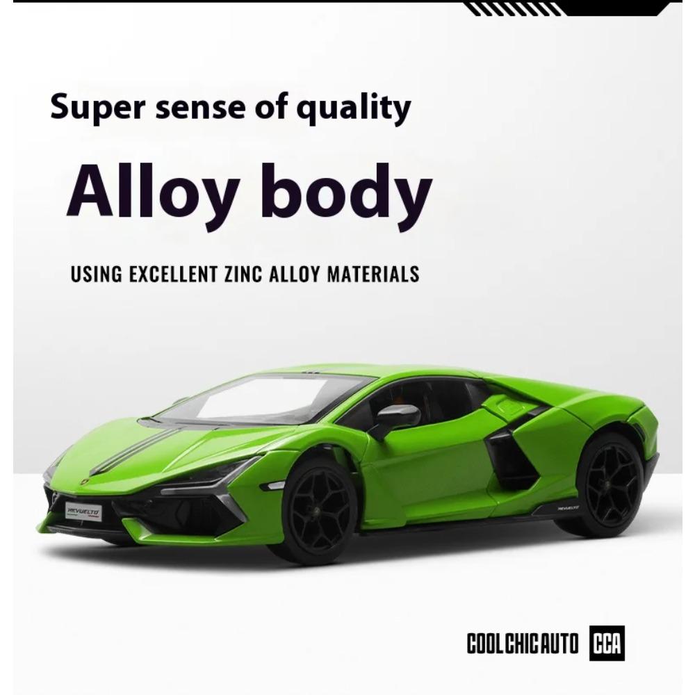 1/24 Lamborghini Revuelto Super Sports Car Diecast Model Metal Car Collection Level Home Trendy Toys Ornaments Hobbies Boyfriend
